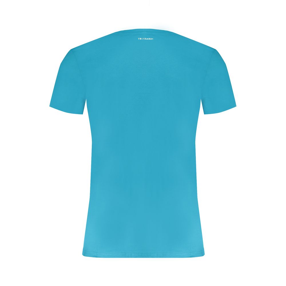 Trussardi Light Blue Cotton Men TShirt