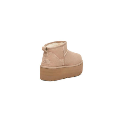 UGG Beige Suede Leather Ankle Boots UGG
