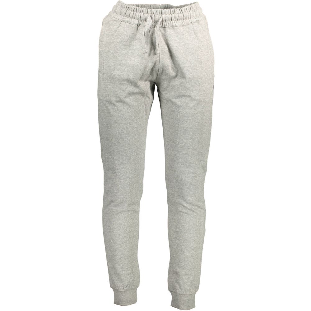 U.S. POLO ASSN. Grigio Cotton Mens Sweatpant, featuring elastic waistband and drawstrings, stylish sportswear for men.