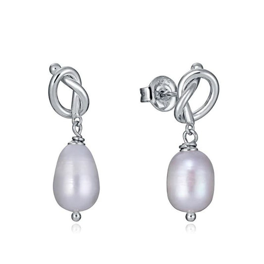 VICEROY JEWELS Mod. 13156E000-60 lady's silver 925 earrings with pearl drop design, showcasing quartz analog elegance. Water resistant.