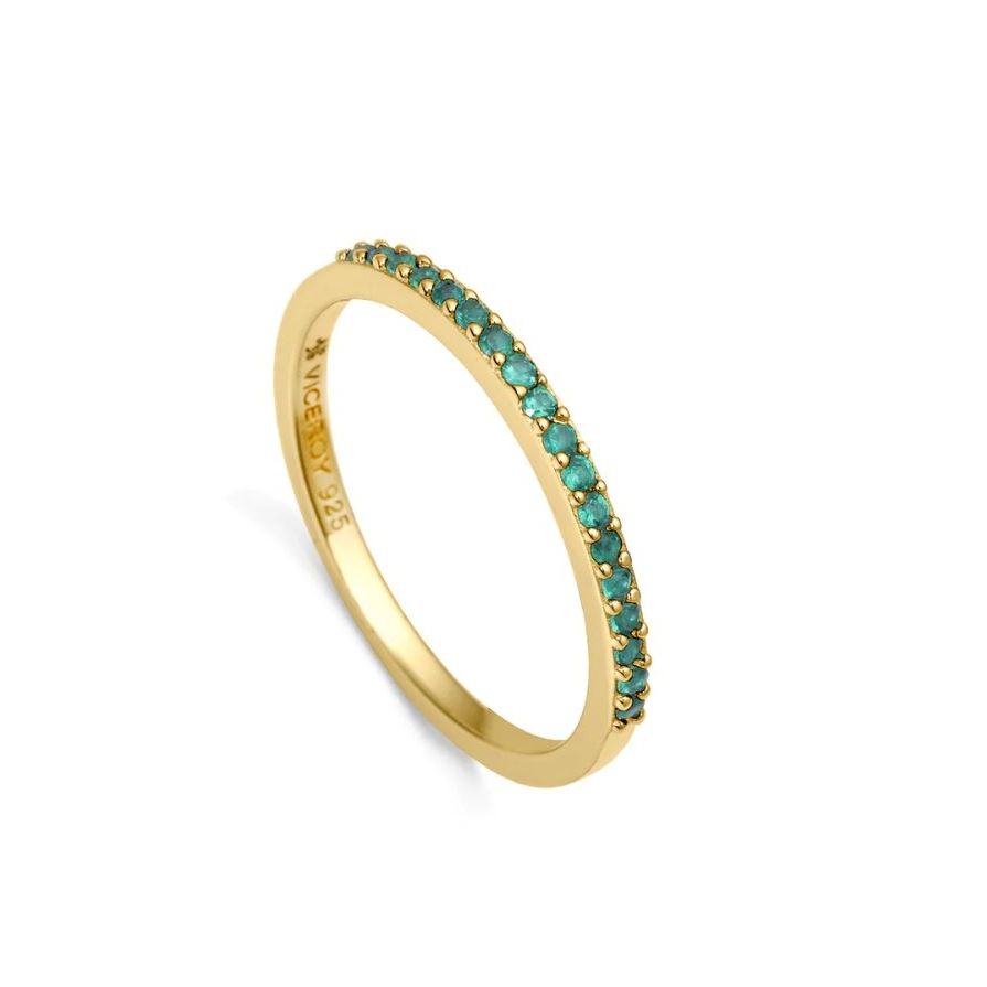 VICEROY JEWELS Mod. 9118A012-32 silver 925° lady's ring with mineral dial and quartz analog movement in official box packaging.