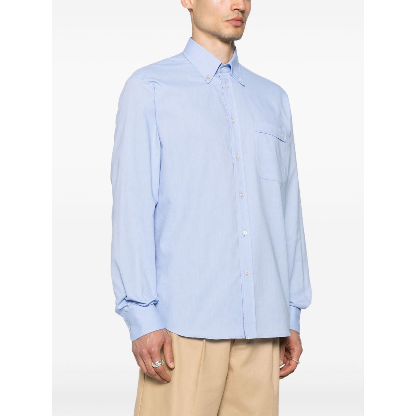Valentino Formal Shirt with button-down collar and chest pocket, made of cotton, ideal for elegant occasions.