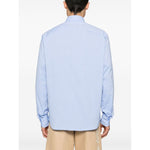 Back view of Valentino Formal Shirt in light blue with button-down collar and buttoned cuffs.
