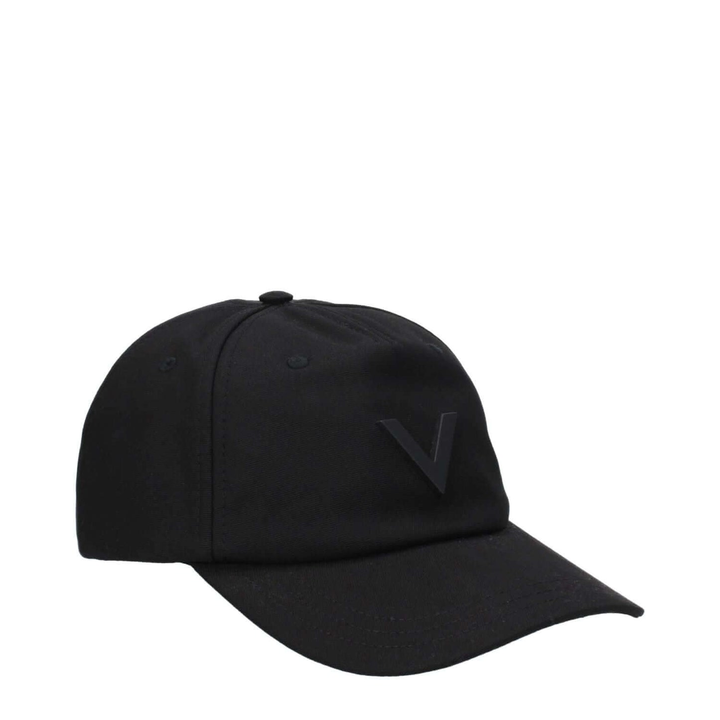 Valentino Garavani Black Cotton Cap (Baseball Hat)