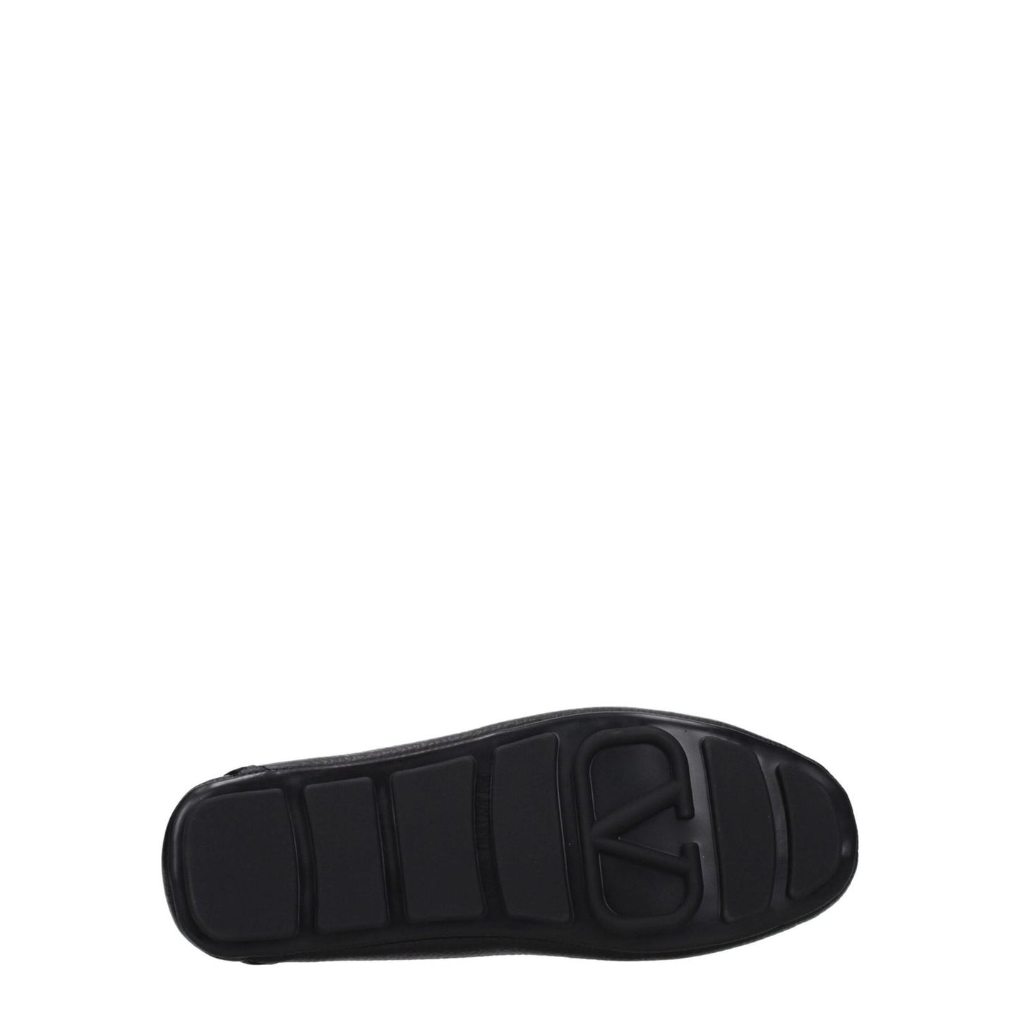 Valentino Garavani Black Leather Slip-On Loafers