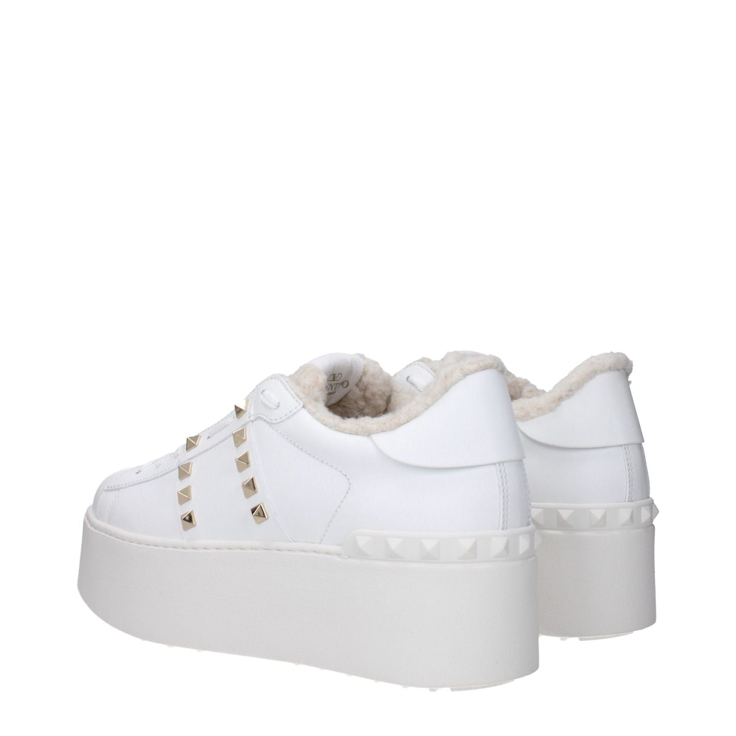 Valentino Garavani White Leather Platform Sneakers