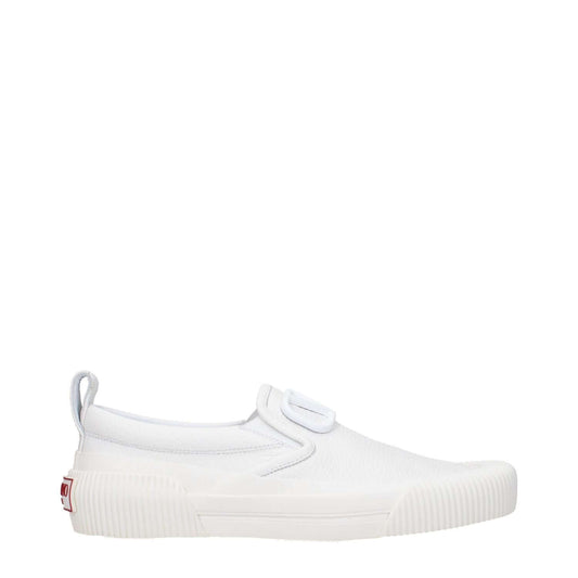 Valentino Garavani White Leather Slip-On Loafers