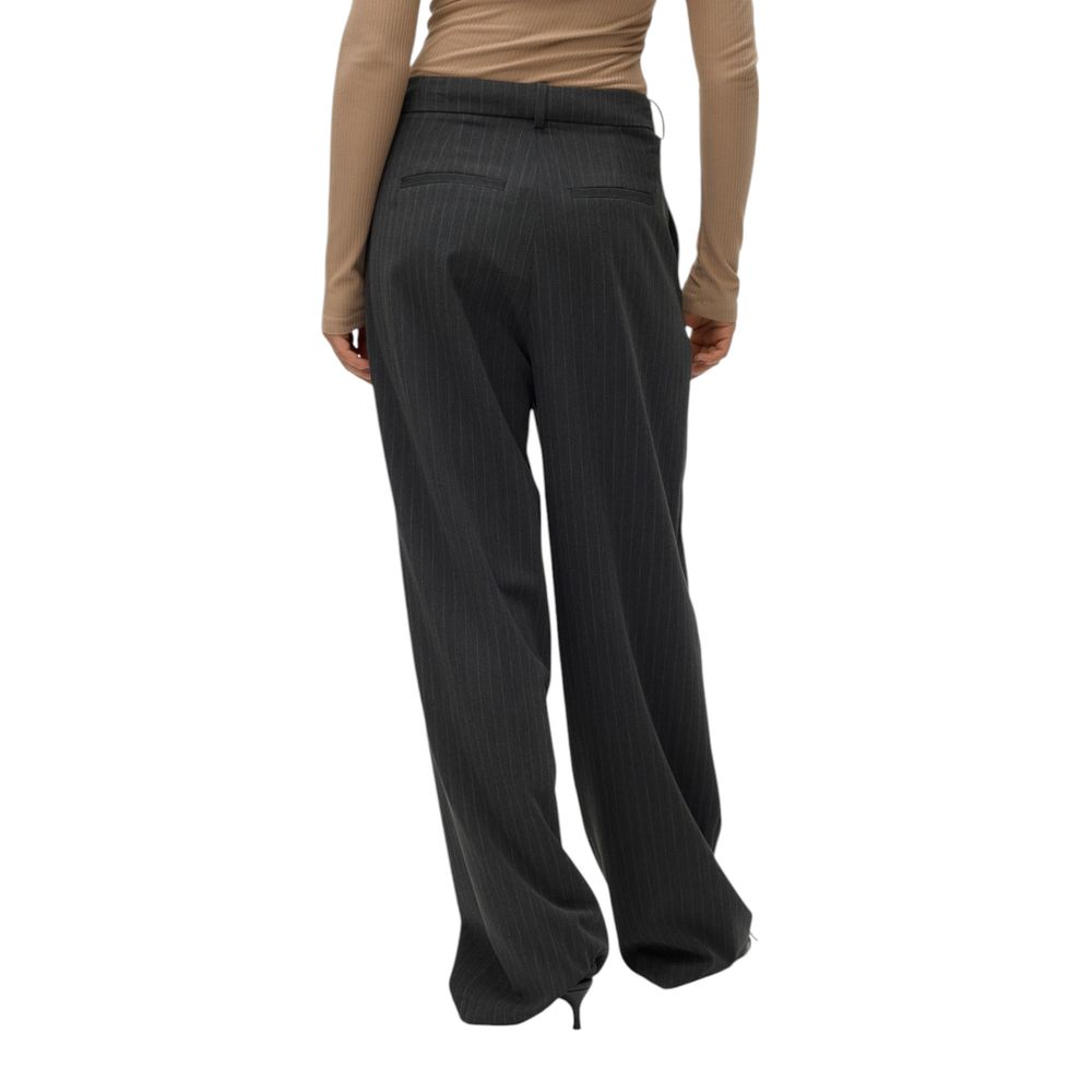 Vero Moda Gray Polyester Casual Pants