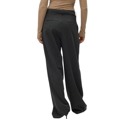 Vero Moda Gray Polyester Casual Pants