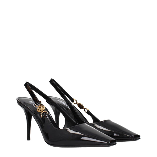 Versace Black Leather High Heel Pumps VE-15273656844553-EU36/US6