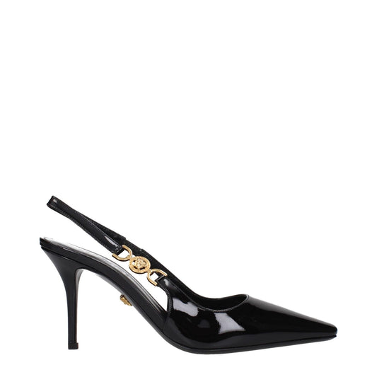 Versace Black Leather High Heel Pumps VE-15273656844553-EU36/US6