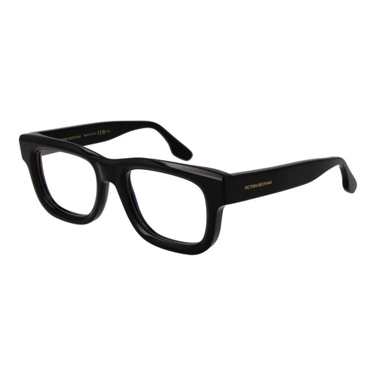 Victoria Beckham Black Acetate Glasses (Frames) in full-rim rectangle style for women, featuring black acetate frame, demo lenses.