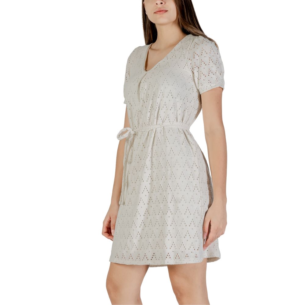 Vila Clothes Beige Recycled Polyester Short Dress