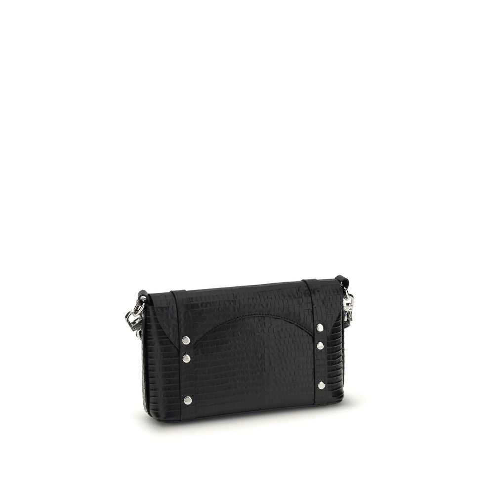 Front view with bag zipped and handles upright.