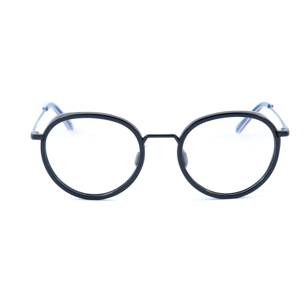 Vuarnet Black Stainless Steel Frames with round lenses and sleek design, view + clip-on option for enhanced sun protection.