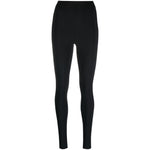WARDROBE.NYC Trousers Black featuring high waist and rear slit design with an elasticated waistband for a comfortable fit.