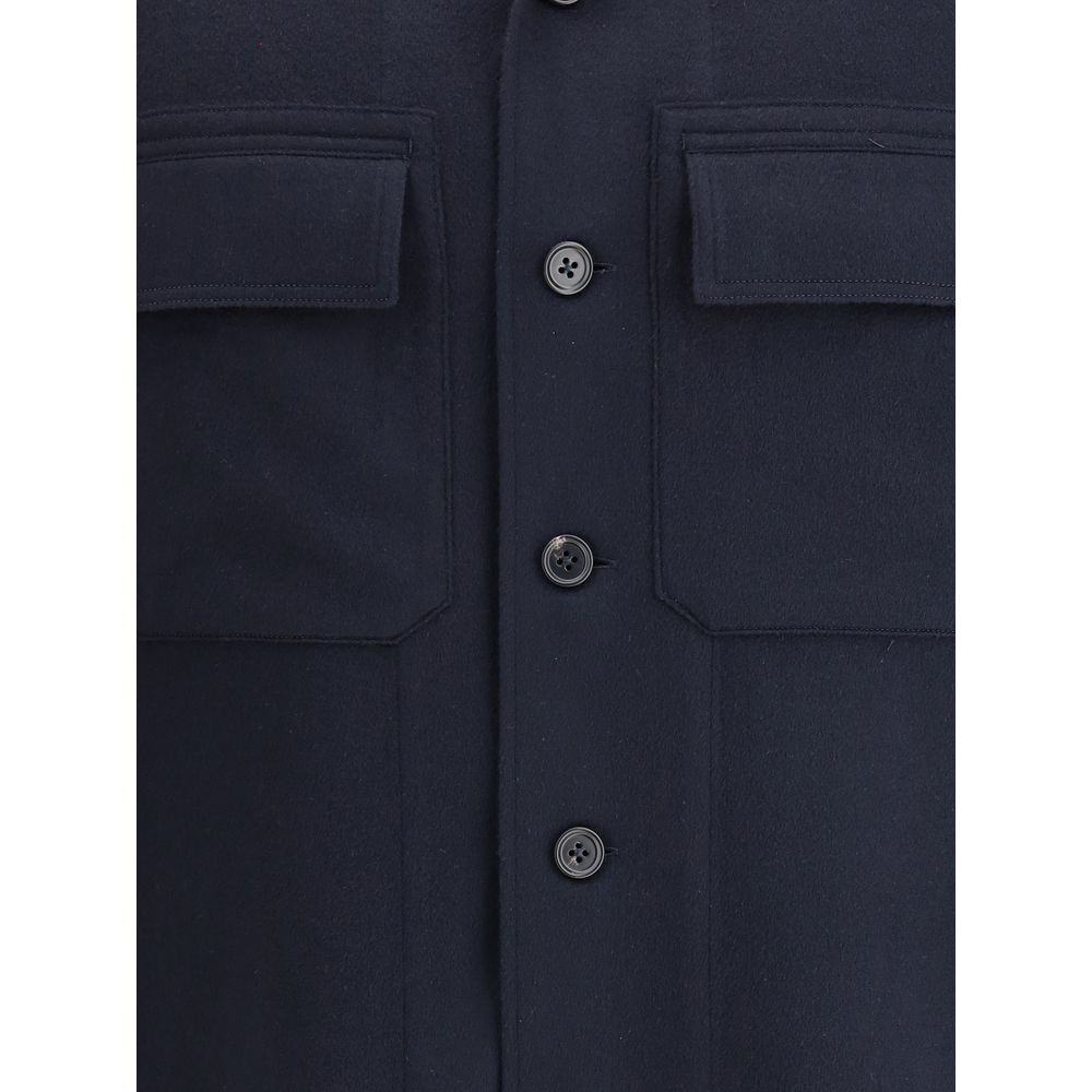 ZEGNA Blue Cashmere Coat