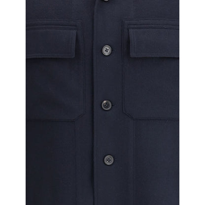 ZEGNA Blue Cashmere Coat