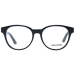 Zadig & Voltaire Black Women Glasses Frame, full-rim oval style with clear lenses, includes branded case.