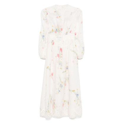 Zimmermann Lucky low-cut lace midi dress Dresses