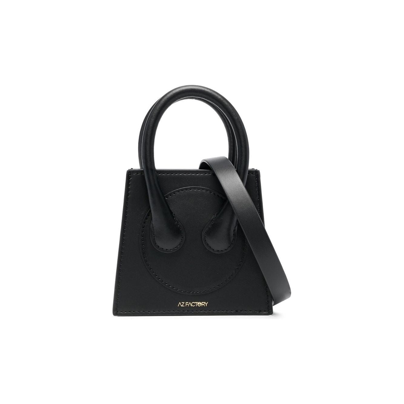 Front view with bag zipped and handles upright.