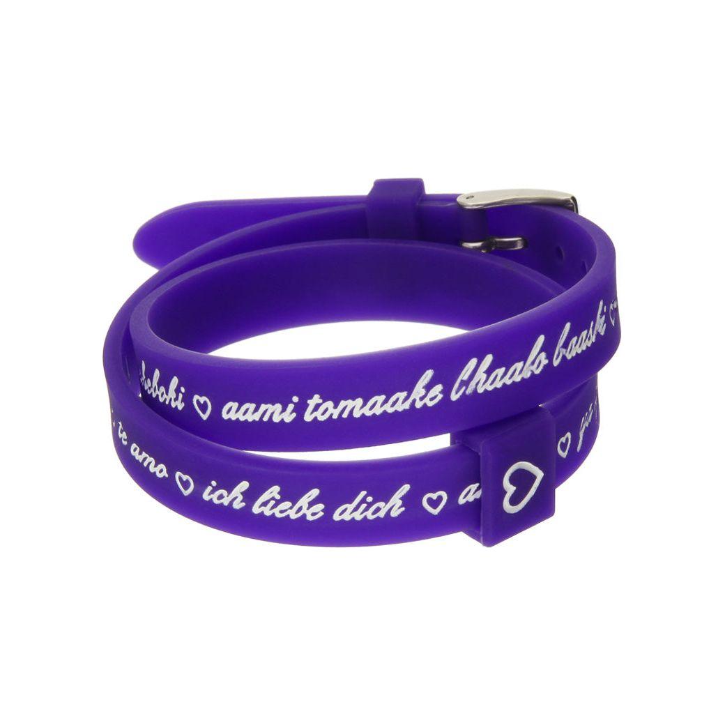 Il MEZZOMETRO Mod. I LOVE YOU SILVER - Bracciale in silicone/silicone bracelet