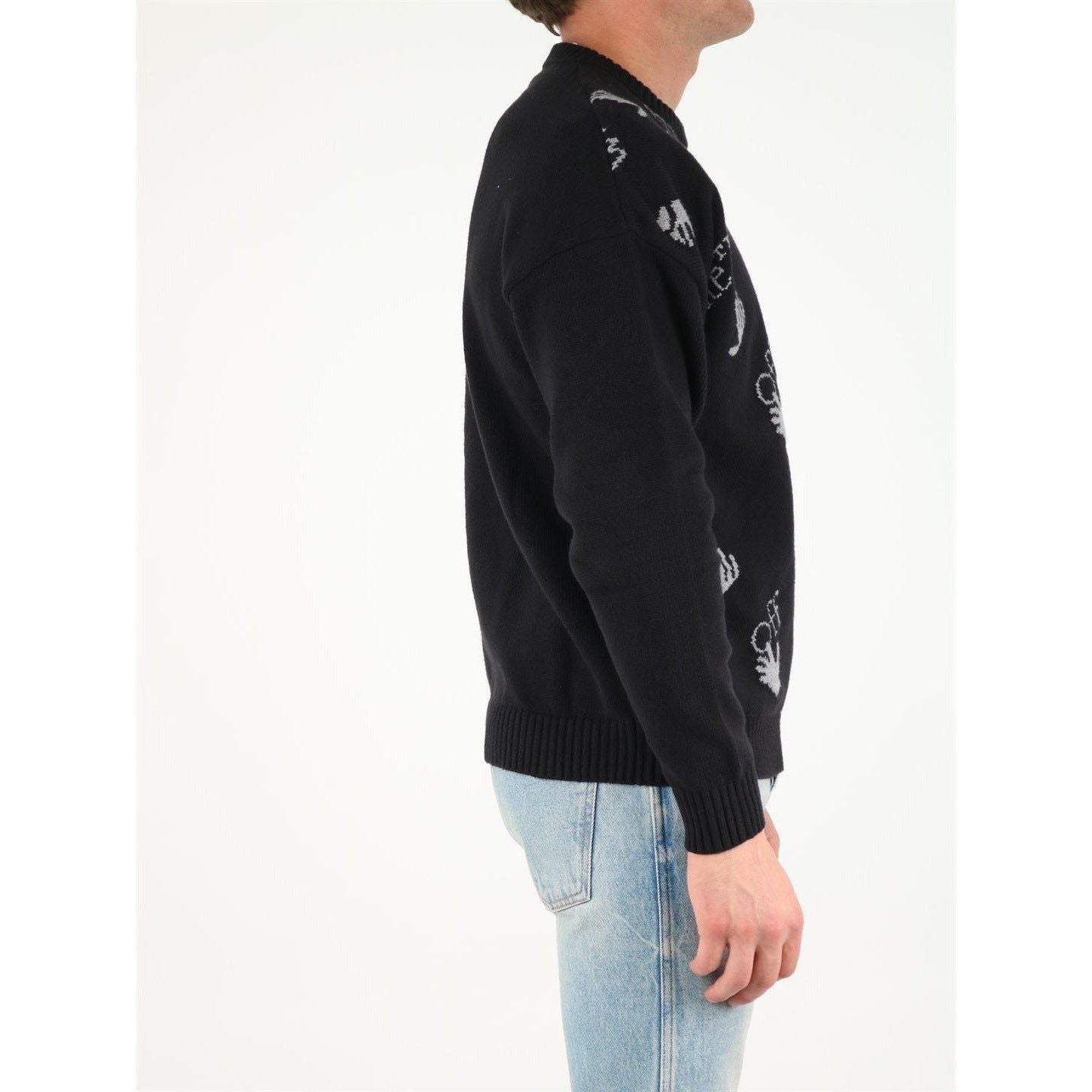 سترة رجالية من Off-White c/o Virgil Abloh تحمل شعار Crewneck للرجال